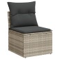 vidaXL 11-tlg. Garten-Sofagarnitur mit Kissen Hellgrau Poly Rattan vidaXL 11-tlg. Garten-Sofagarnitur mit Kissen Hellgrau Poly Rattan