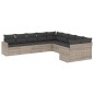 vidaXL 10-tlg. Garten-Sofagarnitur mit Kissen Hellgrau Poly Rattan vidaXL 10-tlg. Garten-Sofagarnitur mit Kissen Hellgrau Poly Rattan