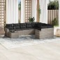 vidaXL 10-tlg. Garten-Sofagarnitur mit Kissen Hellgrau Poly Rattan vidaXL 10-tlg. Garten-Sofagarnitur mit Kissen Hellgrau Poly Rattan
