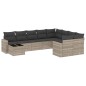 vidaXL 10-tlg. Garten-Sofagarnitur mit Kissen Hellgrau Poly Rattan vidaXL 10-tlg. Garten-Sofagarnitur mit Kissen Hellgrau Poly Rattan