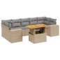vidaXL 8-tlg. Garten-Sofagarnitur mit Kissen Beige Poly Rattan vidaXL 8-tlg. Garten-Sofagarnitur mit Kissen Beige Poly Rattan