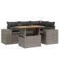 vidaXL 5-tlg. Garten-Sofagarnitur mit Kissen Grau Poly Rattan vidaXL 5-tlg. Garten-Sofagarnitur mit Kissen Grau Poly Rattan