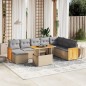 vidaXL 9-tlg. Garten-Sofagarnitur mit Kissen Beige Poly Rattan vidaXL 9-tlg. Garten-Sofagarnitur mit Kissen Beige Poly Rattan