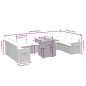 vidaXL 11-tlg. Garten-Sofagarnitur mit Kissen Grau Poly Rattan vidaXL 11-tlg. Garten-Sofagarnitur mit Kissen Grau Poly Rattan