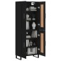 Highboard Schwarz 69,5x34x180 cm Holzwerkstoff Highboard Schwarz 69,5x34x180 cm Holzwerkstoff