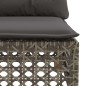 vidaXL Garten-Ecksofa mit Kissen Grau Poly Rattan vidaXL Garten-Ecksofa mit Kissen Grau Poly Rattan