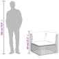 vidaXL Garten-Ecksofa mit Kissen Grau Poly Rattan vidaXL Garten-Ecksofa mit Kissen Grau Poly Rattan