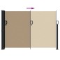 vidaXL Seitenmarkise Ausziehbar Taupe 140x500 cm
