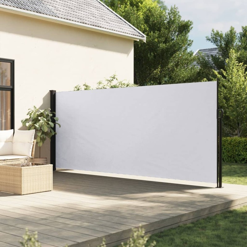 vidaXL Seitenmarkise Ausziehbar Weiß 180x500 cm vidaXL Seitenmarkise Ausziehbar Weiß 180x500 cm