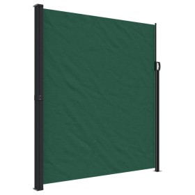 vidaXL Seitenmarkise Ausziehbar Dunkelgrün 220x500 cm