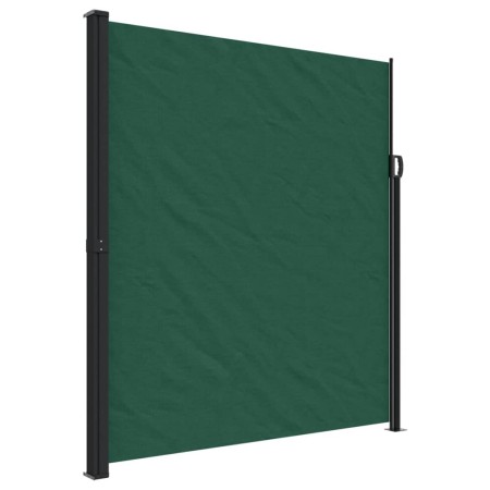 vidaXL Seitenmarkise Ausziehbar Dunkelgrün 220x500 cm