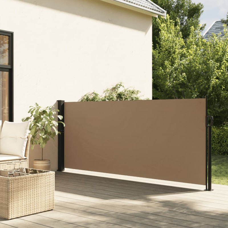 vidaXL Seitenmarkise Ausziehbar Taupe 140x600 cm vidaXL Seitenmarkise Ausziehbar Taupe 140x600 cm