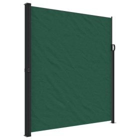 vidaXL Seitenmarkise Ausziehbar Dunkelgrün 220x600 cm