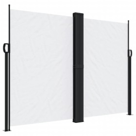 vidaXL Seitenmarkise Ausziehbar Weiß 180x600 cm