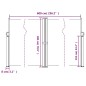 vidaXL Seitenmarkise Ausziehbar Dunkelgrün 180x600 cm vidaXL Seitenmarkise Ausziehbar Dunkelgrün 180x600 cm