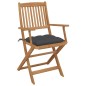 Klappbare Gartenstühle 6 Stk. mit Kissen Massivholz Akazie Klappbare Gartenstühle 6 Stk. mit Kissen Massivholz Akazie
