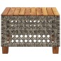 vidaXL Gartentisch Grau 55x55x36 cm Poly Rattan Akazienholz vidaXL Gartentisch Grau 55x55x36 cm Poly Rattan Akazienholz
