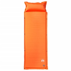 vidaXL Selbstaufblasende Isomatte mit Kissen Orange