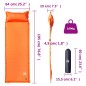 vidaXL Selbstaufblasende Isomatte mit Kissen Orange vidaXL Selbstaufblasende Isomatte mit Kissen Orange