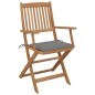Klappbare Gartenstühle 6 Stk. mit Kissen Massivholz Akazie Klappbare Gartenstühle 6 Stk. mit Kissen Massivholz Akazie