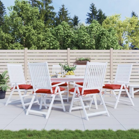 vidaXL Stuhlkissen 6 Stk. Rot 40x40x7 cm Oxford-Gewebe