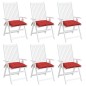 vidaXL Stuhlkissen 6 Stk. Rot 40x40x7 cm Oxford-Gewebe vidaXL Stuhlkissen 6 Stk. Rot 40x40x7 cm Oxford-Gewebe