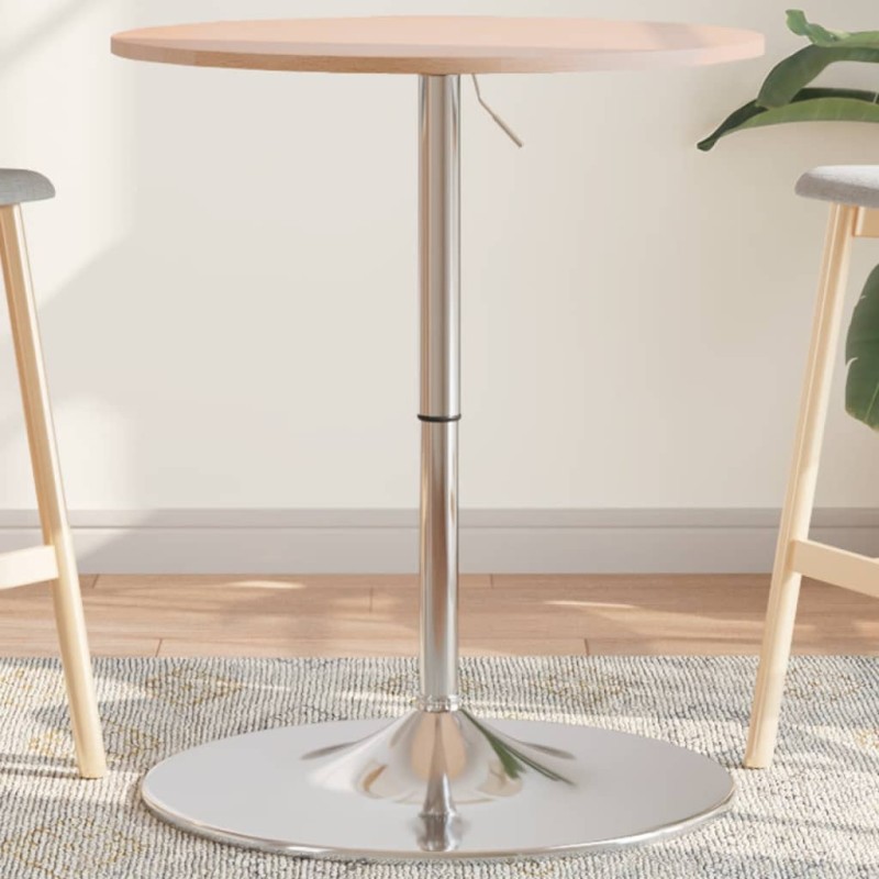 vidaXL Bartisch Ø60x89,5 cm Massivholz Eiche vidaXL Bartisch Ø60x89,5 cm Massivholz Eiche