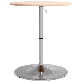 vidaXL Bartisch Ø60x89,5 cm Massivholz Eiche