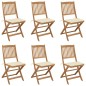 Klappbare Gartenstühle 6 Stk. mit Kissen Massivholz Akazie Klappbare Gartenstühle 6 Stk. mit Kissen Massivholz Akazie