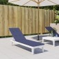 vidaXL Liegestuhl-Auflage Marineblau Oxford-Gewebe vidaXL Liegestuhl-Auflage Marineblau Oxford-Gewebe
