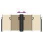 vidaXL Seitenmarkise Ausziehbar Beige 100x1000 cm vidaXL Seitenmarkise Ausziehbar Beige 100x1000 cm