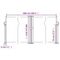 vidaXL Seitenmarkise Ausziehbar Taupe 100x600 cm vidaXL Seitenmarkise Ausziehbar Taupe 100x600 cm