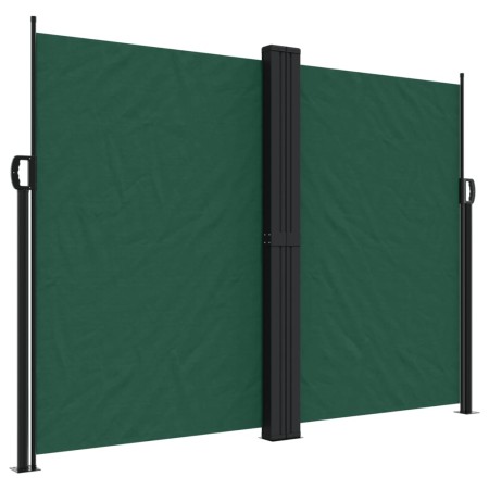 vidaXL Seitenmarkise Ausziehbar Dunkelgrün 180x1000 cm