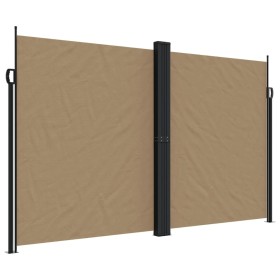 vidaXL Seitenmarkise Ausziehbar Taupe 200x1000 cm