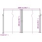 vidaXL Seitenmarkise Ausziehbar Taupe 200x1000 cm vidaXL Seitenmarkise Ausziehbar Taupe 200x1000 cm