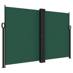 vidaXL Seitenmarkise Ausziehbar Dunkelgrün 160x1200 cm
