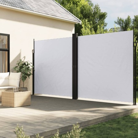vidaXL Seitenmarkise Ausziehbar Weiß 220x1000 cm