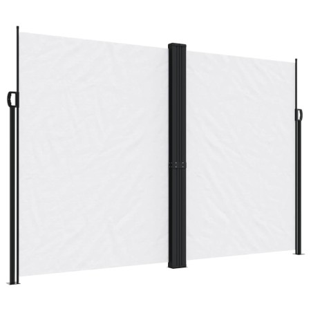 vidaXL Seitenmarkise Ausziehbar Weiß 220x1000 cm