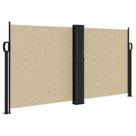 vidaXL Seitenmarkise Ausziehbar Beige 120x1200 cm