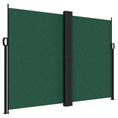 vidaXL Seitenmarkise Ausziehbar Dunkelgrün 180x1200 cm