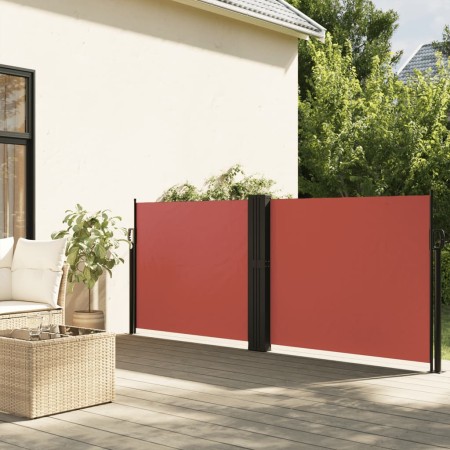 vidaXL Seitenmarkise Ausziehbar Terrakottarot 120x1000 cm