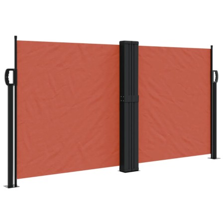 vidaXL Seitenmarkise Ausziehbar Terrakottarot 120x1000 cm