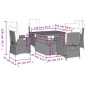 vidaXL 5-tlg. Garten-Essgruppe mit Kissen Grau Poly Rattan vidaXL 5-tlg. Garten-Essgruppe mit Kissen Grau Poly Rattan