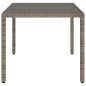 vidaXL Gartentisch mit Glasplatte Grau 150x90x75 cm Poly Rattan vidaXL Gartentisch mit Glasplatte Grau 150x90x75 cm Poly Rattan