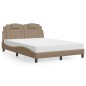 vidaXL Bett mit Matratze Cappuccino-Braun 140x190 cm Kunstleder vidaXL Bett mit Matratze Cappuccino-Braun 140x190 cm Kunstleder