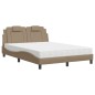 vidaXL Bett mit Matratze Cappuccino-Braun 140x190 cm Kunstleder vidaXL Bett mit Matratze Cappuccino-Braun 140x190 cm Kunstleder