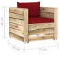 7-tlg. Garten-Lounge-Set mit Kissen Grün Imprägniertes Holz 7-tlg. Garten-Lounge-Set mit Kissen Grün Imprägniertes Holz