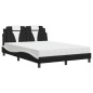 vidaXL Bett mit Matratze Schwarz und Weiß 140x200 cm Kunstleder vidaXL Bett mit Matratze Schwarz und Weiß 140x200 cm Kunstleder