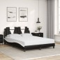 vidaXL Bett mit Matratze Schwarz und Weiß 140x200 cm Kunstleder vidaXL Bett mit Matratze Schwarz und Weiß 140x200 cm Kunstleder