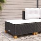 vidaXL Gartenhocker mit Kissen Schwarz 63,5x56x32 cm Poly Rattan vidaXL Gartenhocker mit Kissen Schwarz 63,5x56x32 cm Poly Rattan